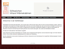 Tablet Screenshot of infrarotkabine-ral.de